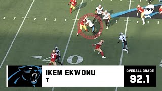 Ikem Ekwonu earns spot in PFF 90 club after performance vs. 49ers