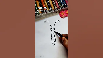 How To Draw Butterfly Easy Butterfly Drawing Shorts Youtubeshort Shortvideo Easydrawing 
