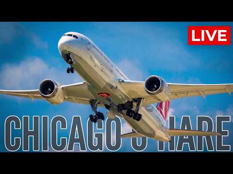 🔴 LIVE FROM CHICAGO O'HARE ✈️  Real-time Plane Spotting