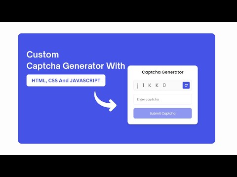 Lets design building a captcha generator in html & css #video # ...