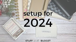 NEW 2024 budget setup | NEW ENVELOPES | NEW A5 Binder  | Join me as I get ready for 2024!! 🥳