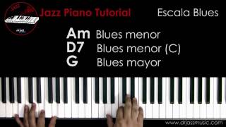 DRJASSMUSIC Jazz Piano Tutorial - Escala Blues (Español) chords