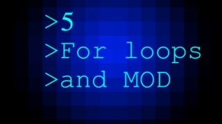 5-For loops and MOD