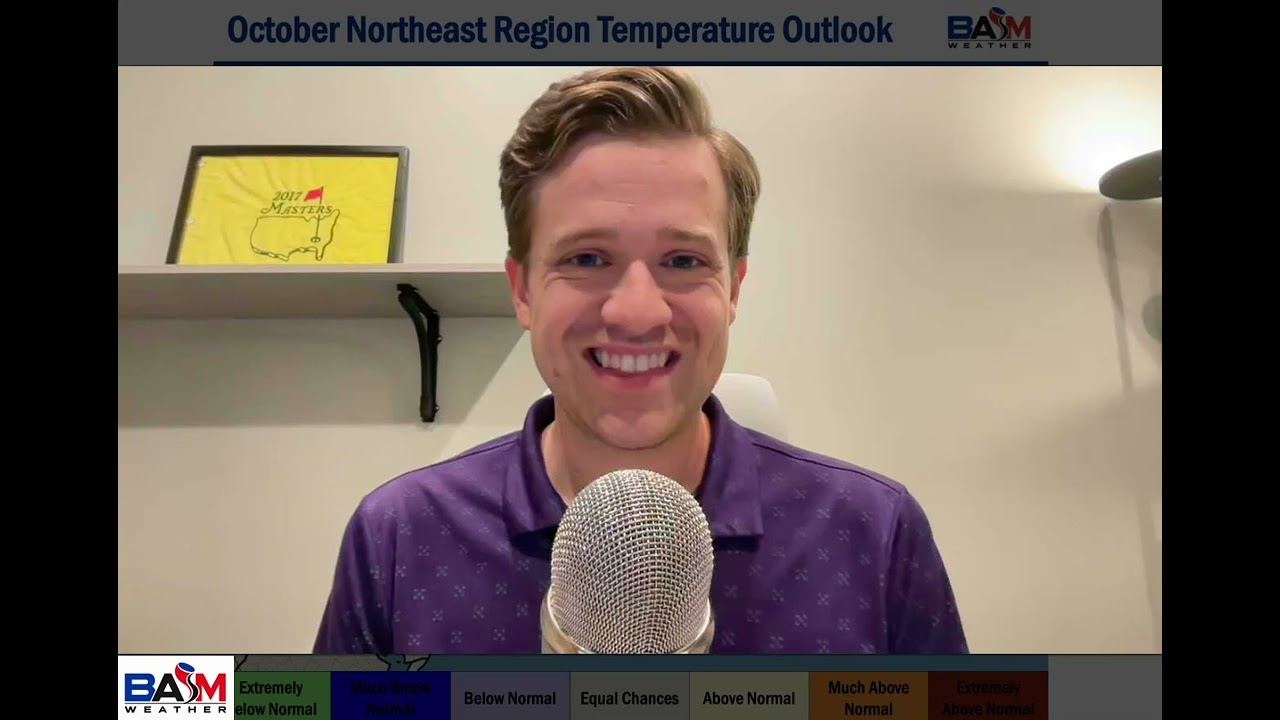 Northeast region October temperature outlook 2026