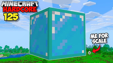 I Built The WORLDS BIGGEST DIAMOND BLOCK in Minecraft Hardcore
