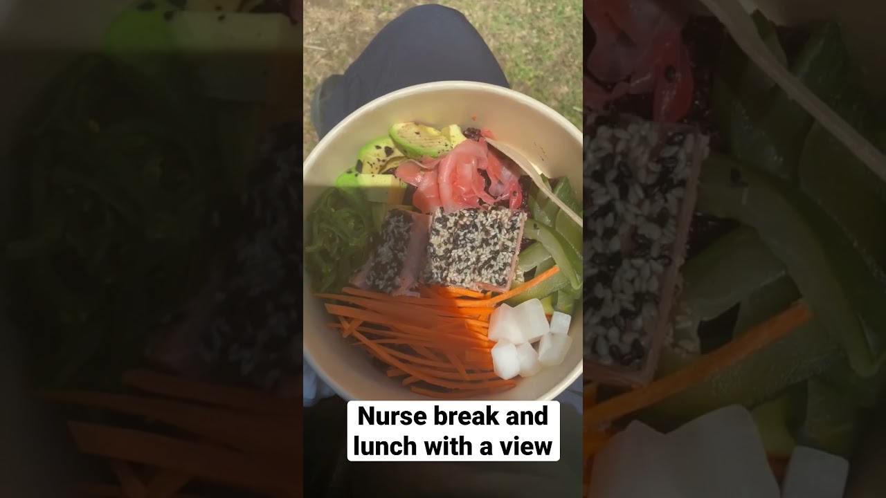 Nurse break and lunch with a view