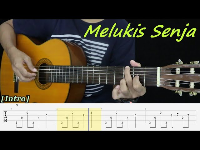 MELUKIS SENJA - BUDI DO RE MI - Fingerstyle Guitar Tutorial TAB + Chord class=