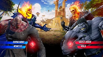 Ghost Rider & Hulk VS Dormammu & Nemesis (Hardest AI) - Marvel vs Capcom: Who is The Best?