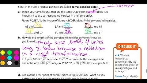 Ready Math Grade 8 Lesson 1.2 Develop Understanding of Rigid Transformations and Their Properties