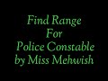 How to find range of number for Police constable