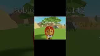 Curious Lion. Animal Simulator Gameplay On Roblox.