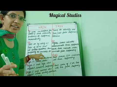 VRIN TRIN VALIDITY SCALE FOR MMPI