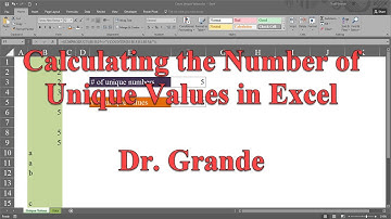 Calculating the Number of Unique Numbers and Unique Values in a Range using Excel