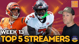 Week 13 Fantasy Football Rankings: MUST-KNOW Top 5 Streamers
