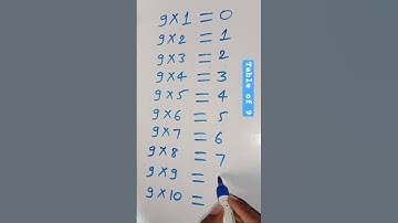 👌Easy Trick to Learn Table of9 /Multiplication Table of 9 / Maths Tables/Pahada #shortsfeed#shorts