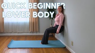 Beginner Power Leg Workout: Standing Wall Pilates Narrow Stance Wall Sit (Part 2)