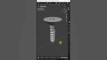 Blender How to make a screw #Blender #3d #3dmodel