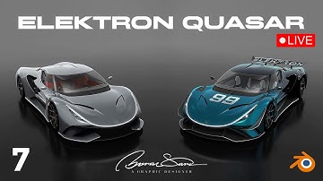 Elektron Quasar - Part 7 -  Blender Car Modeling #elektron #quasar