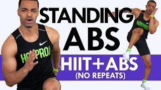 60 Min FAT BURNING Standing Abs HIIT Cardio Workout for 6 Pack Abs (NO REPEAT)