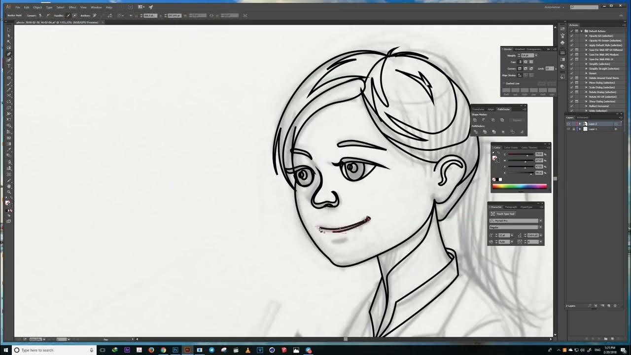 Digital Drawing From Pencil sketch to Digital easy step by step art lesson YouTube