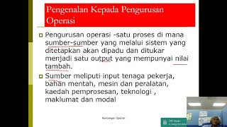 ASAS KEUSAHAWANAN RANCANGAN OPERASI PERANCANGAN PERNIAGAAN BUSINESS PLAN