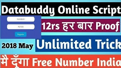 Databuddy  Unlimited Trick 2018  bypass No otp  #no root Databuddy online script 2018