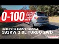 2021 Ford Escape Vignale 0-100km/h & engine sound