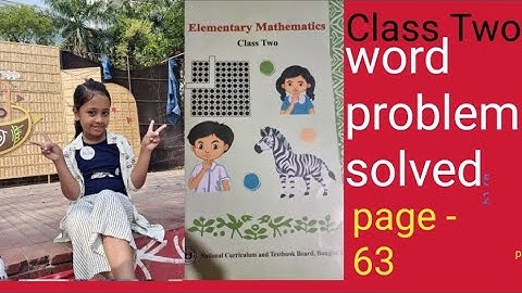 Class 2, Elementary mathematics 2024 ,page _63 English version.(Easy solution).#maths#viralmaths#fyp