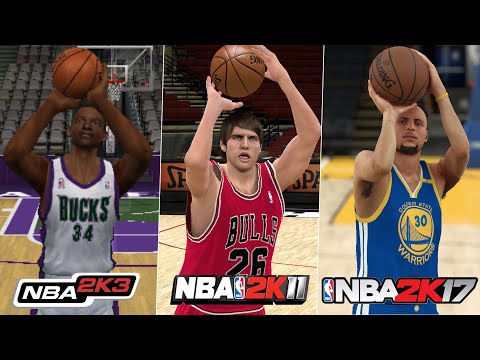 Hitting A 3 Pt With The BEST Shooter In EVERY NBA 2K Game! (NBA 2K – NBA 2K20)