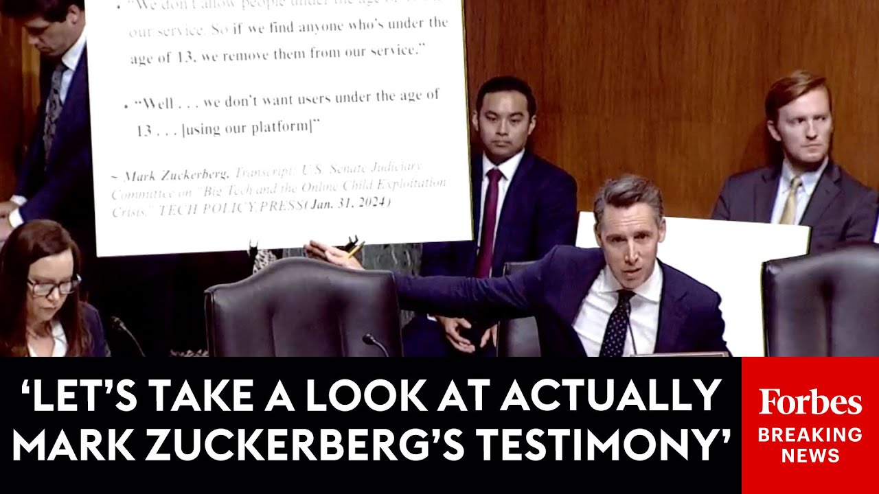 BREAKING: Hawley Claims Mark Zuckerberg Has 'Deliberately Misled And Lied To The American People'