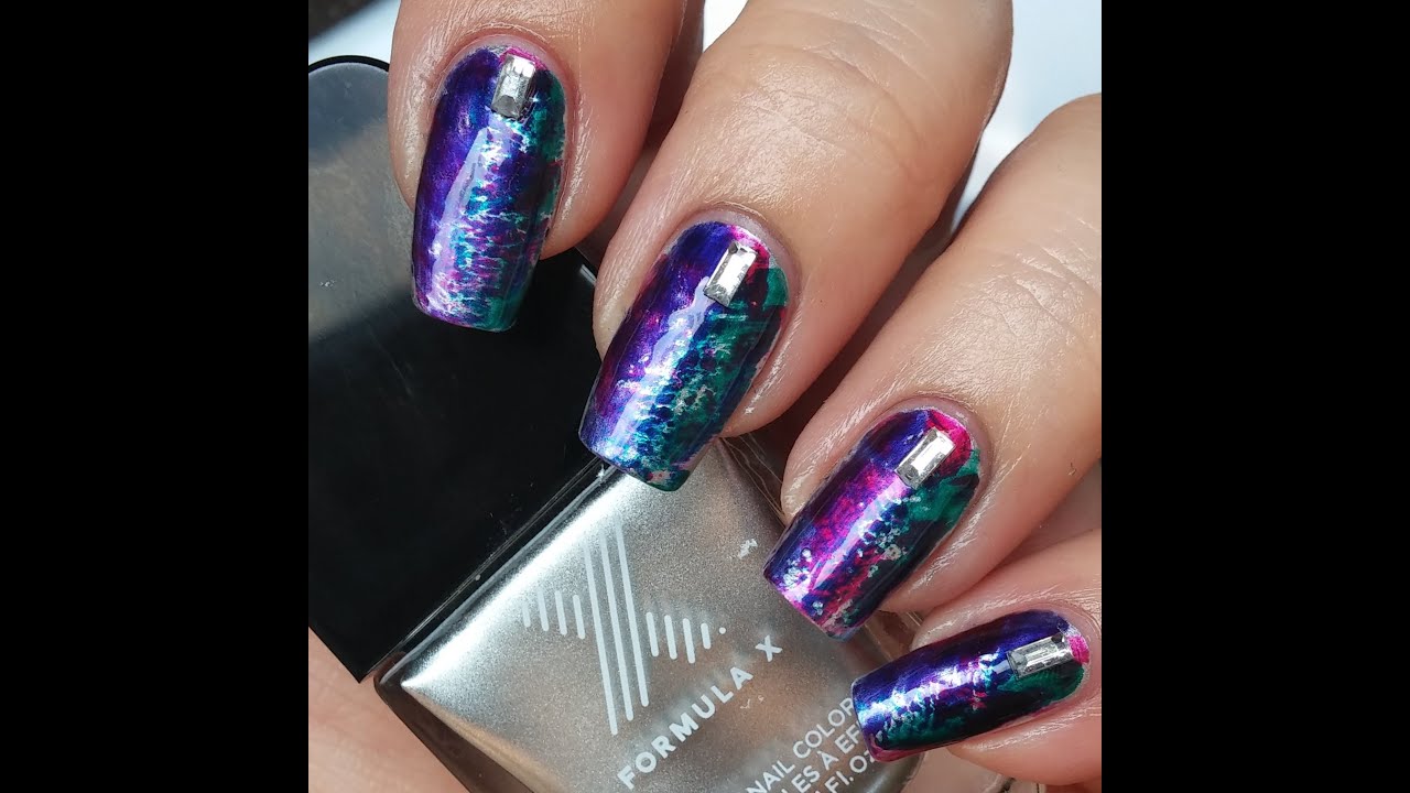 Easy Dry Brush Nail Art using Formula X Infinite O