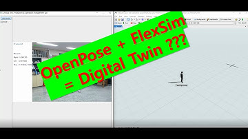 Simple digital twin implementation (using FlexSim and OpenPose)