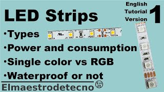 Types of LED strip lights, power consumption, vs RGB, waterproof or not... #1 YouTube