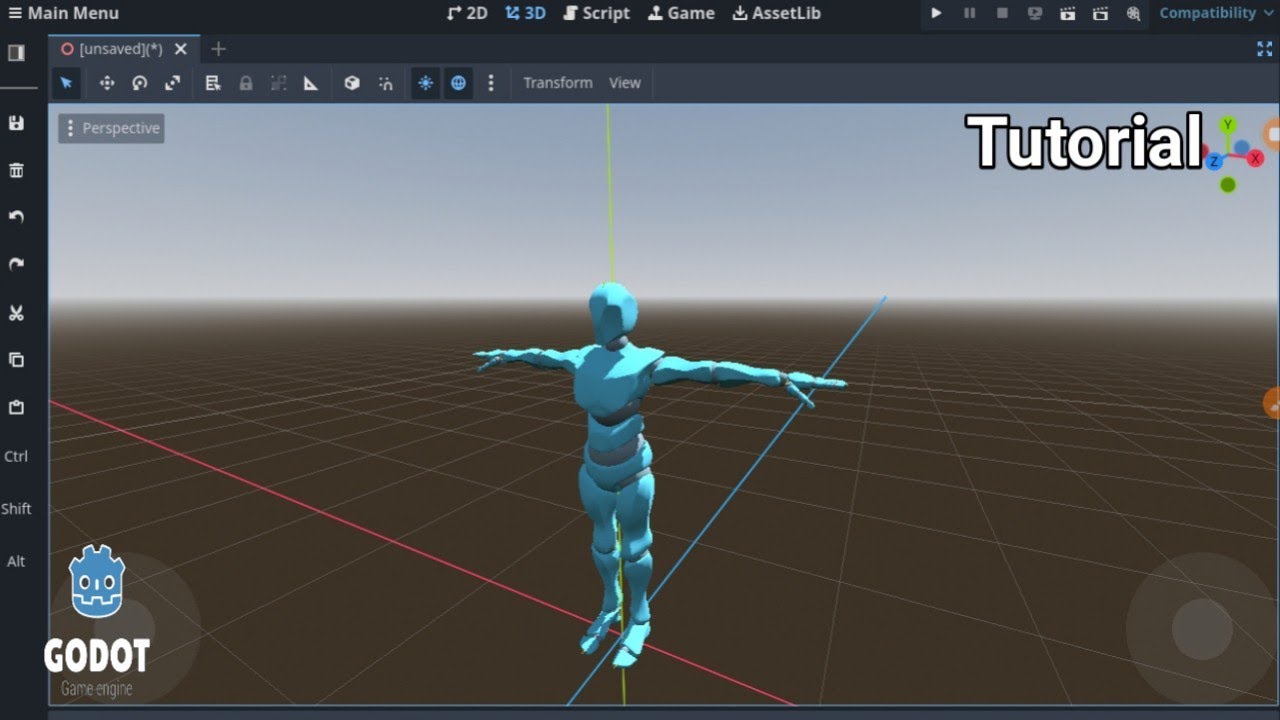 Как импортировать 3D-модели в Godot (мобильная версия) | Создание игр на телефоне.