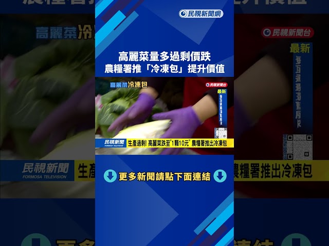 生產過剩！高麗菜跌至「1顆10元」 農糧署推出冷凍包－民視台語新聞