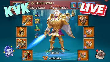 Lords Mobile - KVK on strongest account in LM. LIVE
