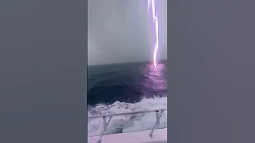 Ocean lightning strike near Jupiter during strong storms