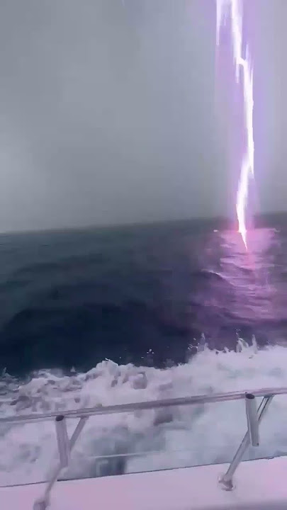 Ocean lightning strike near Jupiter during strong storms