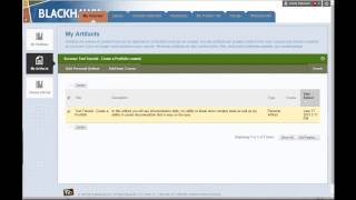 Add Artifacts to Portfolios in Bb