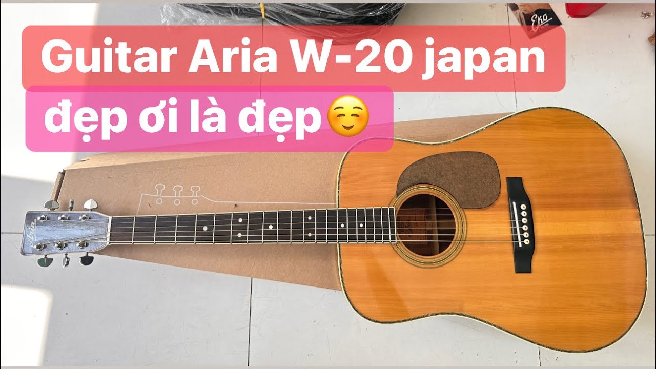 Đàn guitar acoustic Aria W-20 japan. Giá: 3tr200k ( test guitar