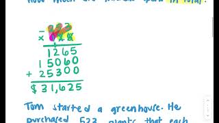 Multiplication Standard Algorithm by 3 Digits (5th Grade)