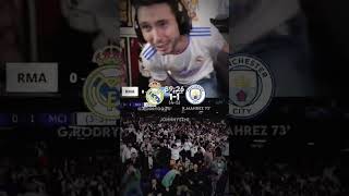 Manchester City Vs Real Madrid Reaction #shorts #viral #football #manchestercity #realmadrid