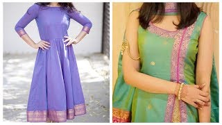 Reuse old silk saree into kurtirefashion old clothconvert saree into kurtitraditional  maxi dress  YouTube