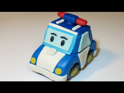 Робокар Поли из пластилина. Лепим. Мультфильм. Robocar Poli.