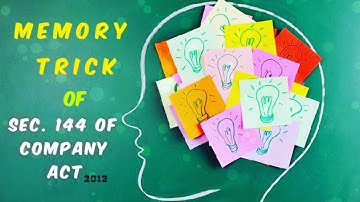 Memory Trick (Mnemonic) of Section 144 of Company Act, 2013 || i.e. Prohibited Services of Auditor.