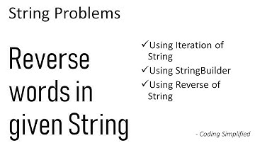 String Problems - 7: Reverse words in given String | Java Implementation