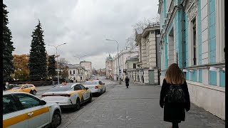 : Walking in Moscow  from the Crimean bridge to Tverskaya street 4K HDR 60fps