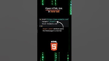 Open HTML link in new tab #shorts #html #code #coding #fullstackdev #webapp #frontend #website