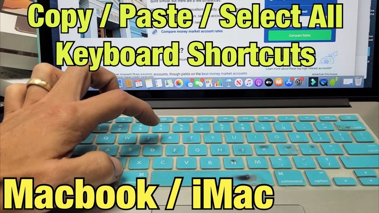 How To Copy Paste Select All Using Keyboard Shortcut On Macbook Imac Apple Computers Youtube