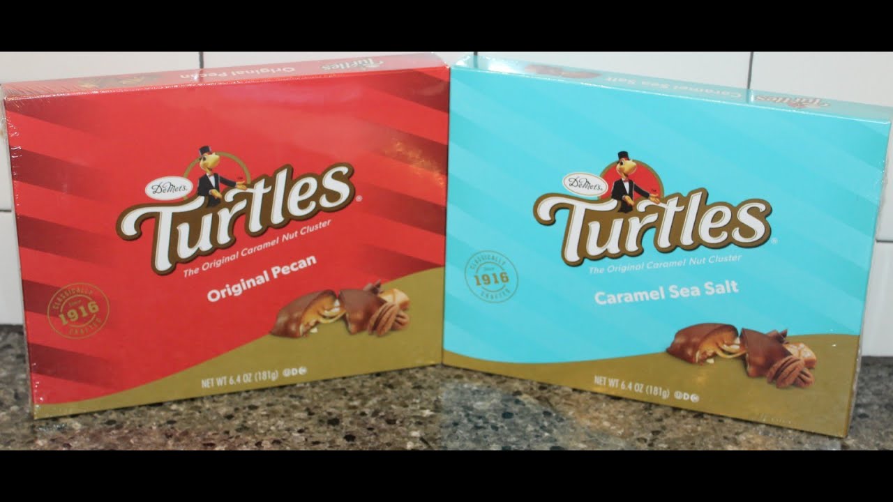 DeMet's Turtles: Original Pecan Caramel Sea Salt Review Blind Taste Test - YouTube DeMet's Turtles: Original Pecan Caramel Sea Salt Review Blind Taste Test - YouTube